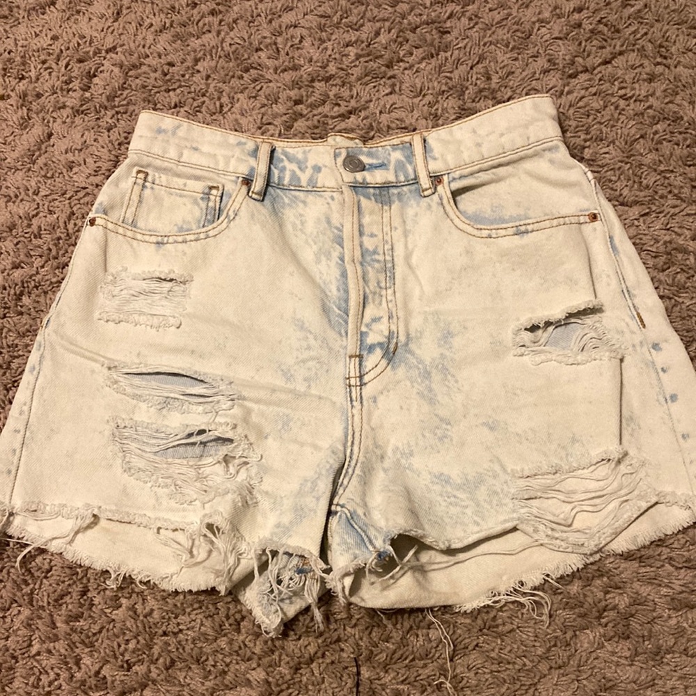 Pacsun denim wash mom shorts